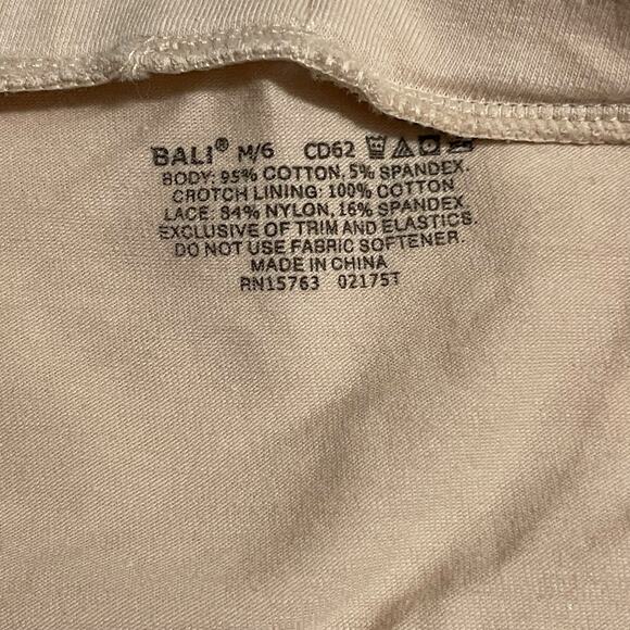 Bali Comfort Revolution Lace Desire Underwear Panty Size M/6 Hi Cut DFCD62 Tan - Picture 3 of 9